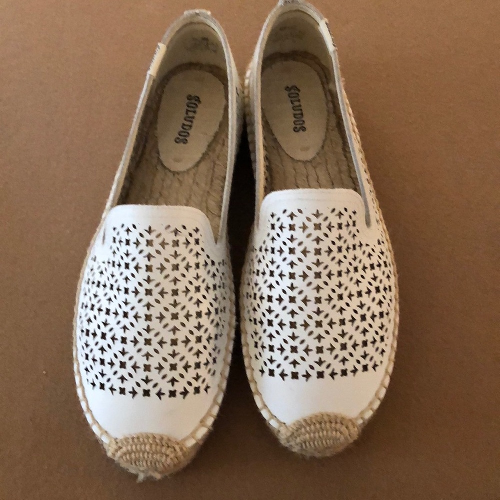 White Leather espadrilles. Worn less then 5 times.